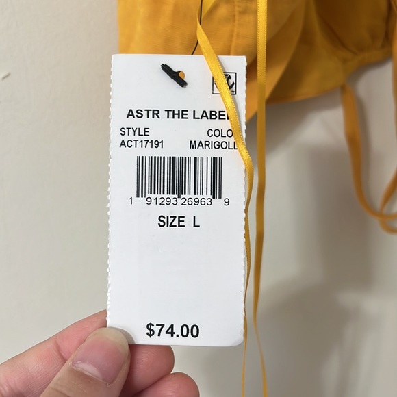 Astr The Label Marigold Divine Tie Waist Crop Top & Maxi Skirt Matching Set NEW - Picture 7 of 16